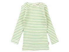 Petit Piao t-shirt green jade/cream stripes